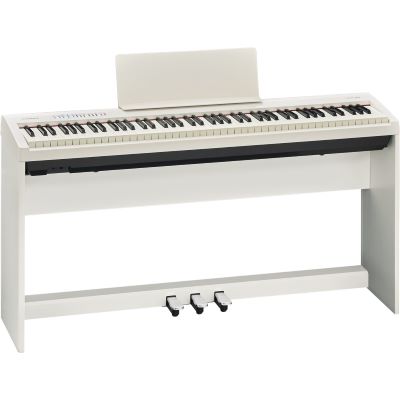 Roland KPD-70 + KSC-70 Original Stand Design for FP-30x Digital Piano - White (KPD70/KSC70/FP30x)