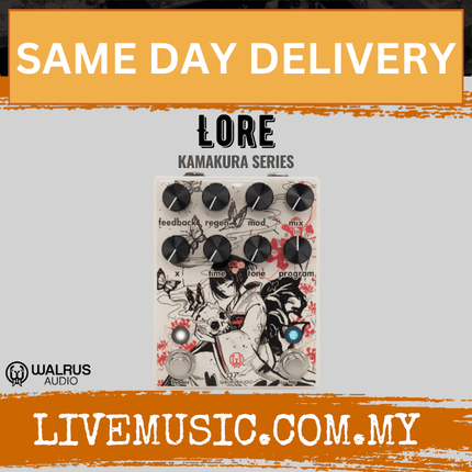 Walrus Audio Lore Reverse Soundscape Generator Guitar Effects Pedal, Kamakura Series