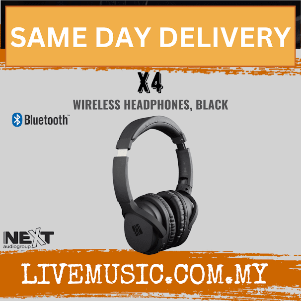 Next Audio X4 Wireless Bass Headphones, Black ( X-4 / X 4 )