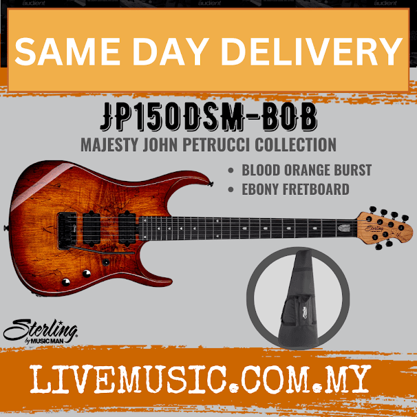 Sterling by Music Man JP150DSM John Petrucci Signature Electric Guitar - Blood Orange Burst (JP-150DSM)