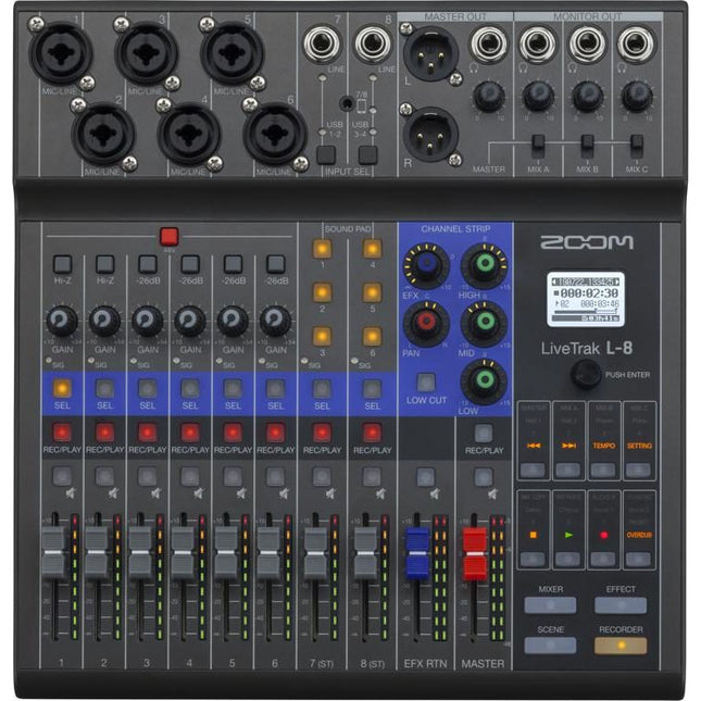 Zoom LiveTrak L8 - 8 Channel Digital Mixer / Recorder (L-8/L 8)