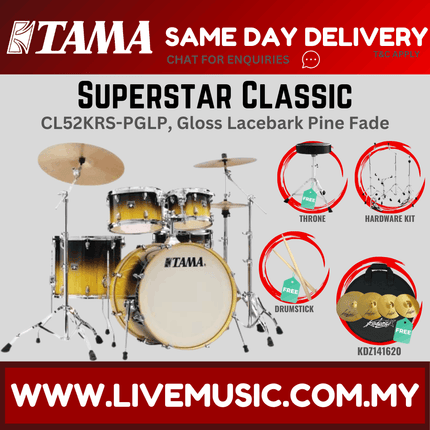 Tama Superstar Classic CL52KRS 5-Piece With KDZ141620 Cymbal Set - ( CL-52KRS )