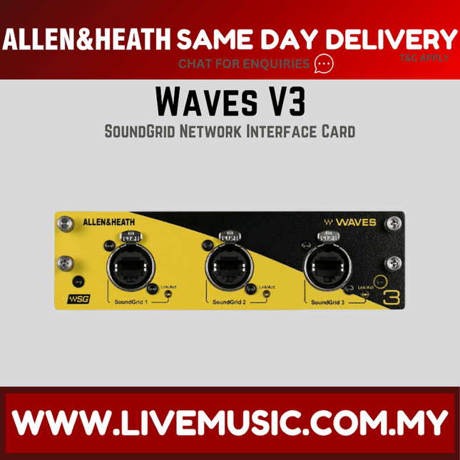 Allen & Heath M-DL-WAVES3-A Waves SoundGrid Network Card for dLive and Avantis ( M DL WAVES3 A /  MDLWAVES3A )