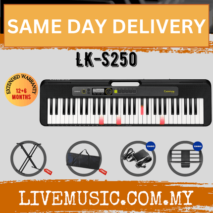 Casio LKS250 61-Keys Casiotone Keyboard with Bag ( LK-S250 / S250 )