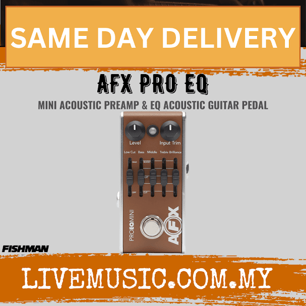 Fishman AFX PRO EQ Mini Acoustic Preamp & EQ Acoustic Guitar Pedal (AFX PROEQ/AFX-PRO EQ)