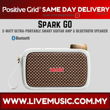 Positive Grid Spark GO Smart Guitar Amplifier ( Spark-GO SparkGO ) - White