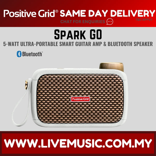 Positive Grid Spark GO Smart Guitar Amplifier ( Spark-GO SparkGO ) - White