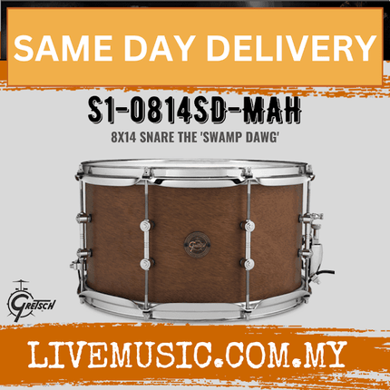 Gretsch S1-0814SD-MAH 8x14inch The Swamp Dawg Snare Drum