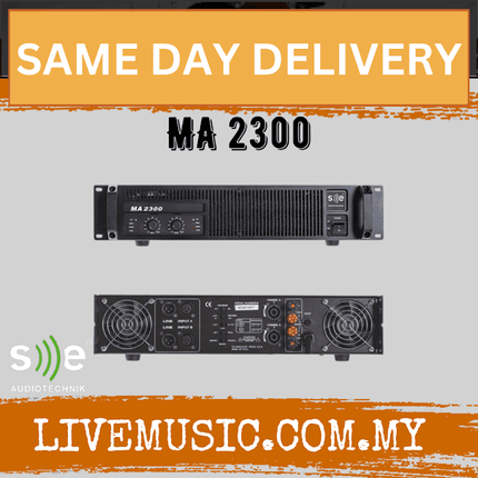 SE Audiotechnik MA 2300 Dual-Channel Pro Power Amplifier (MA-2300 MA2300)