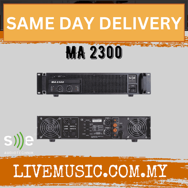 SE Audiotechnik MA 2300 Dual-Channel Pro Power Amplifier (MA-2300 MA2300)