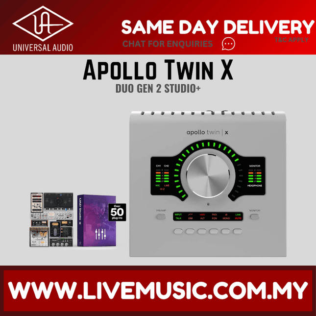 Universal Audio Apollo Twin X DUO Gen 2 Thunderbolt Audio Interface - Studio+ Edition