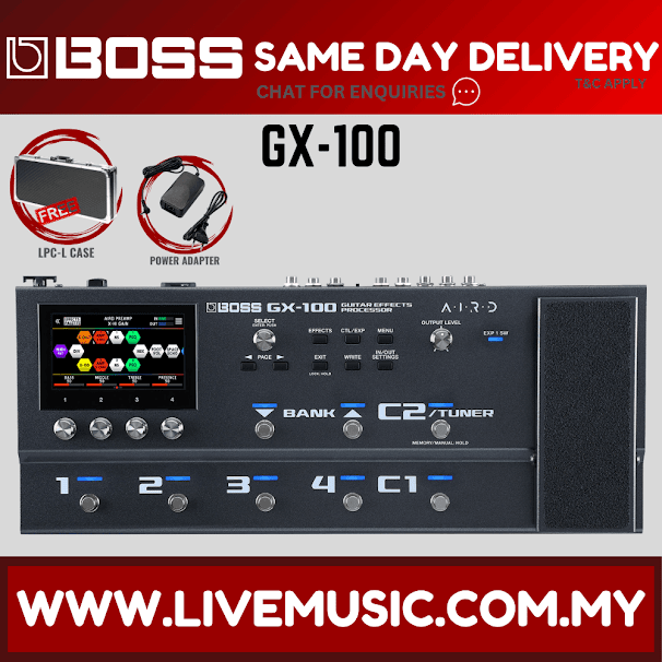 Boss GX-100 Guitar Effects Processor With Adapter w/Hardcase (GX100 / GX 100)