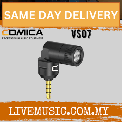Comica Audio VS07 Mini Flexible Plug-in Cardioid Microphone For Camera,Phone And GoPro (VS 07 VS-07)