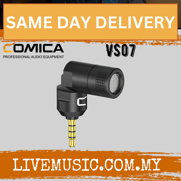 Comica Audio VS07 Mini Flexible Plug-in Cardioid Microphone For Camera,Phone And GoPro (VS 07 VS-07)