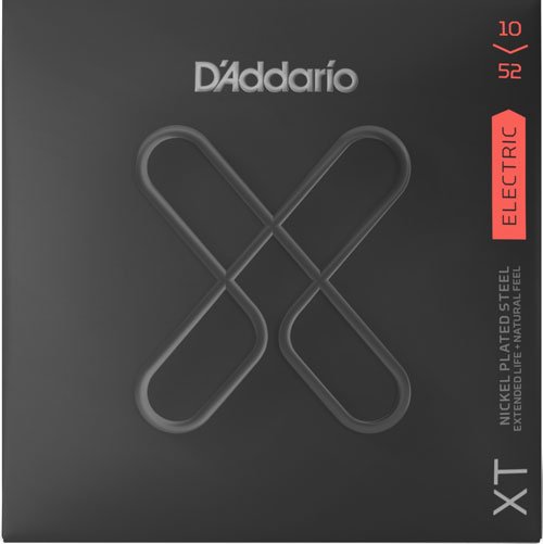 D'Addario XTE1052 - XT Electric Nickel Plated Steel Strings, Light Top/Heavy Bottom (10-52)(Daddario)