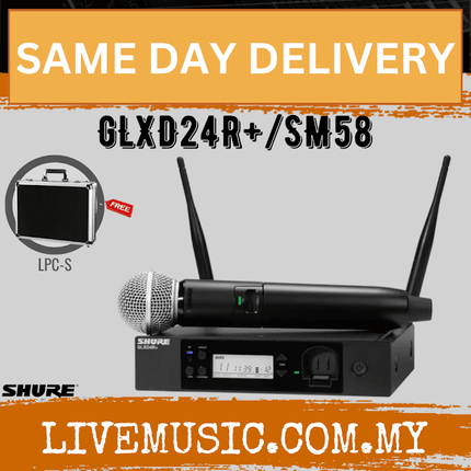 Shure GLXD24R+/SM58 Digital Wireless Rack System with SM58 Capsule ( GLXD24R+ / SM58 )