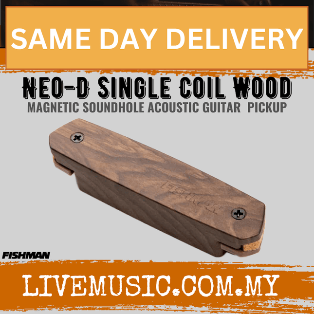 Fishman Neo-D Single Coil Acoustic Guitar Pickup - Wood