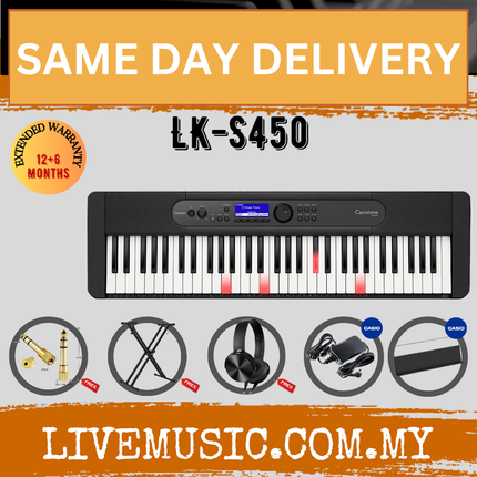 Casio LK-S450 61-key Arranger Keyboard w/Keyboard Stand - Black ( LKS450 )