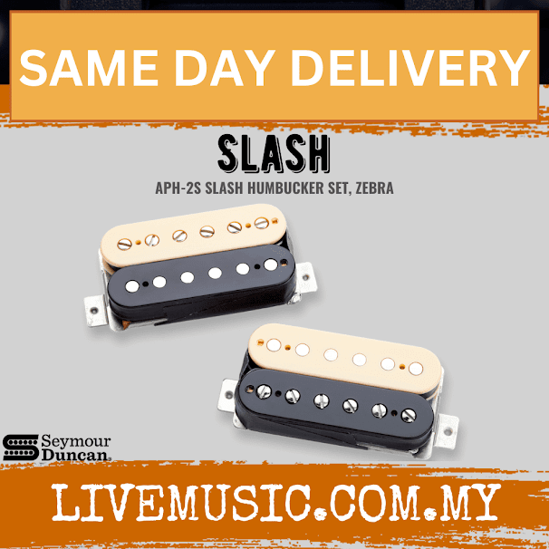 Seymour Duncan APH-2S Alnico II Pro Slash Humbucker Set, Zebra/Reverse Zebra (APH2S/APH 2S)