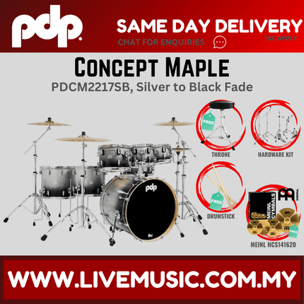 PDP by DW CM7 Concept Maple Shell Pack - 7-piece With HCS141620 Cymbals - (PDCM2217)