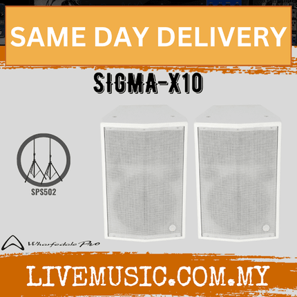 WHARFEDALE PRO SIGMA-X10 800W PEAK 10" 2-WAY INSTALLATION LOUDSPEAKER, Each / Pair -WHITE (SIGMA X10/SIGMAX10)