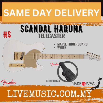 Fender Japan Scandal Haruna Signature Telecaster Electric Guitar, White