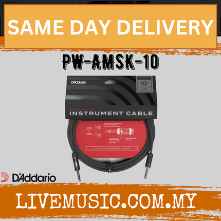 D'Addario PW-AMSK-10 Planet Waves American Stage Kill Switch Instrument Cable - 10 feet (PWAMSK10/DAddario)