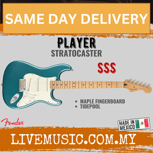 Fender Player Stratocaster Electric Guitar, Maple Fretboard - Tide Pool