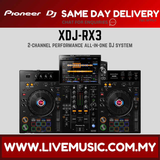 Pioneer DJ XDJ-RX3 2-channel Performance All-In-One DJ System With Monitor Speaker And Case (XDJ RX3/XDJRX3)