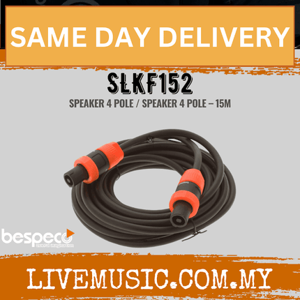 Bespeco SLKF152 Silos Series Passive Speaker 4 Poles Speaker Connector 15M ( SLKF 152 / SLKF-152 )