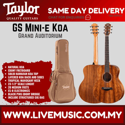 Taylor GS Mini-e Koa Acoustic Guitar w/Bag