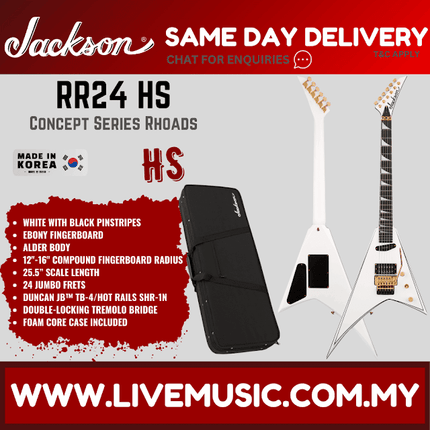 Jackson Concept Series RR24 HS Electric Guitar, Snow White