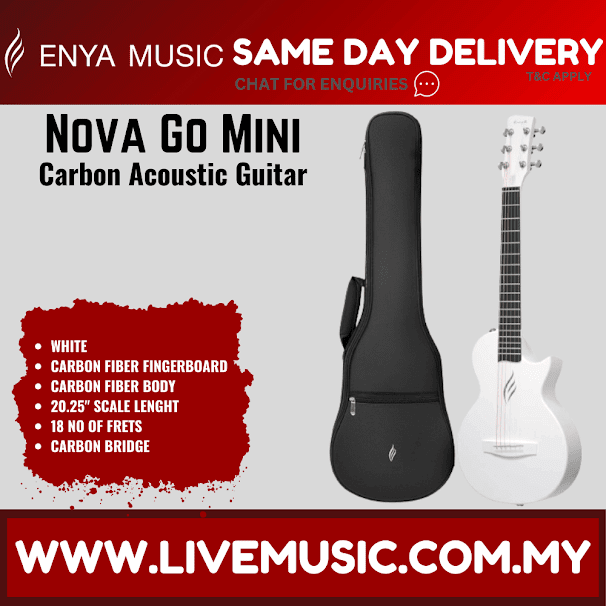 Enya Nova Go Mini Carbon 30” Travel Guitar With Bag - ( NOVAGOMINI / NOVAGO-MINI )