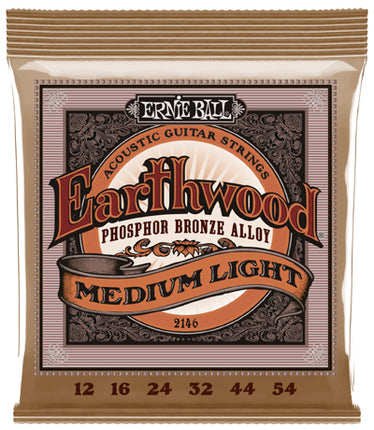 Ernie Ball 2146 Medium Light Earthwood Phosophor Bronze Acoustic Strings (12-54/EB2146)