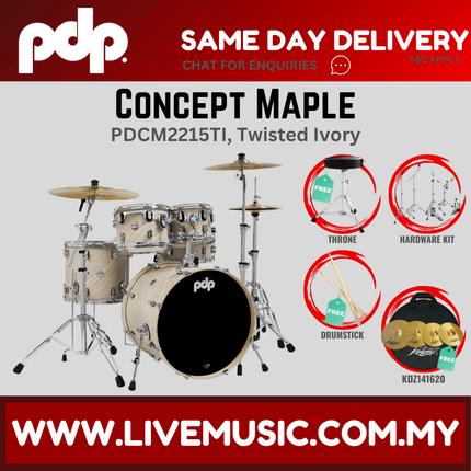 PDP by DW CM5 Concept Maple Shell Pack - 5-piece With KDZ141620 Cymbal Set ( PDCM2215 )