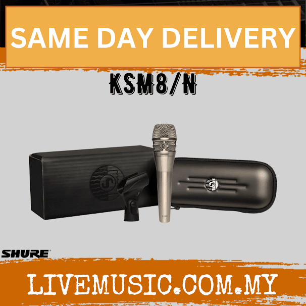 Shure KSM8/N Dualdyne Cardioid Handheld Dynamic Microphone - Nickel （ KSM8-N / KSM8 N )