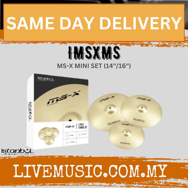Istanbul Agop Cymbals MS-X 3 Piece Set 14" Hi-Hats 16" Crash 20" Ride MSX Set ( IMSXS / IMSXMS / MSX / MS X )