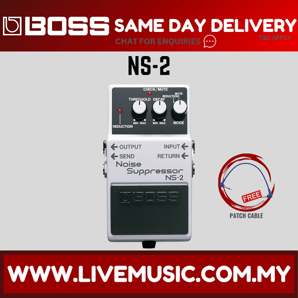 Boss NS-2 Noise Suppressor Guitar Effect Pedal (NS2 NS 2)