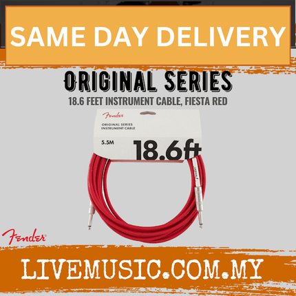 Fender Original Series Instrument Cable, 18.6ft - Fiesta Red