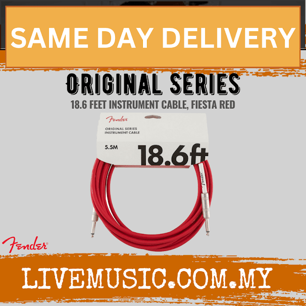 Fender Original Series Instrument Cable, 18.6ft - Fiesta Red