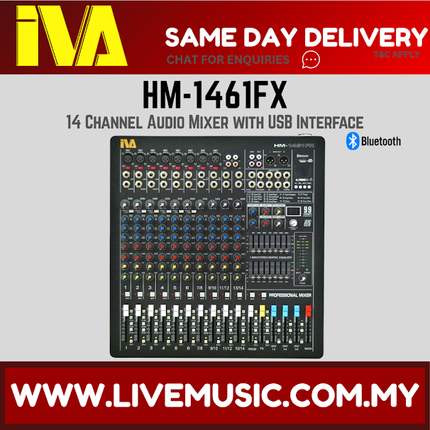 IVA HM-1461FX 14 Channel Mixer Audio Mixer With USB Interface ( HM1461FX / HM 1461FX )