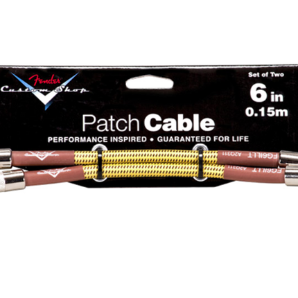 Fender Custom Shop 6inch Patch Cable, 2-Pack - Tweed