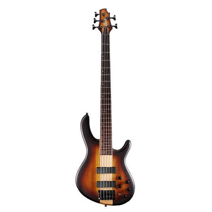 Cort C5 Plus ZBMH Electric Bass Guitar Rosewood Fretboard with Bag - Open Pore Tabacco Burst