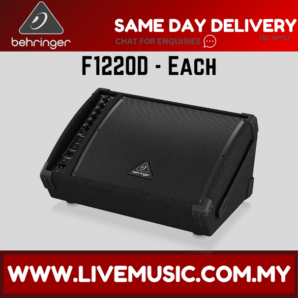 Behringer Eurolive F1220D 250-watt 12'' Powered Speaker - Each / Pair ( F-1220D / F 1220D )