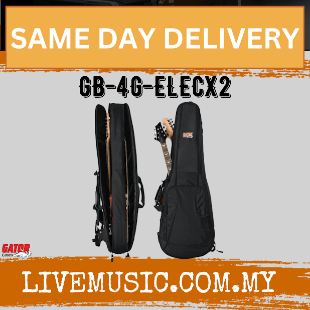 Gator GB-4G-ElecX2 Series Gig Bag for TWO Electric Guitars (GB4GELEC2X)