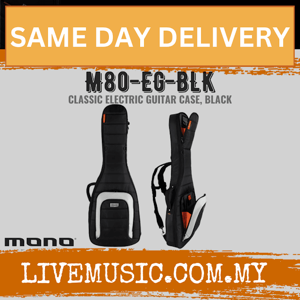 Mono M80-EG-BLK Classic Electric Guitar Case - Black ( M80-EG M80EG )