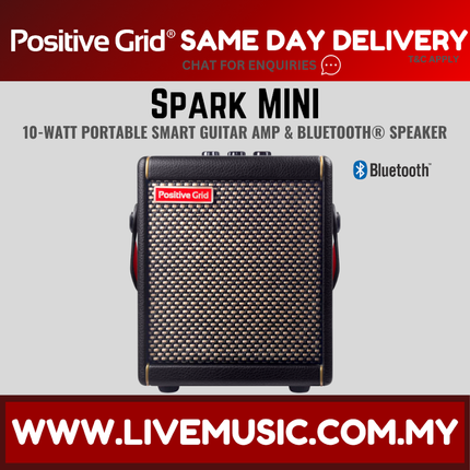 Positive Grid Spark Mini Smart Portable Guitar Amplifier 10 Watts with Bluetooth - Black / White ( SparkMini )
