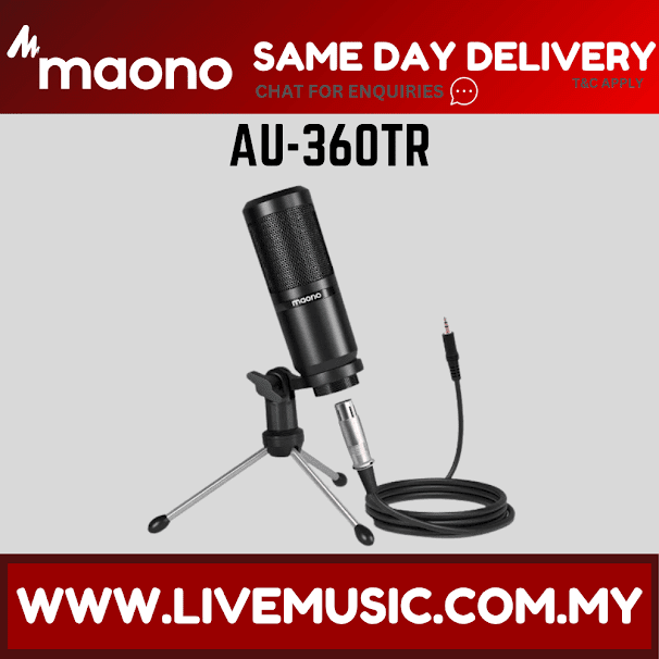 Maono AU-360TR Condenser Podcast Microphone ( AU 360TR / AU360TR )