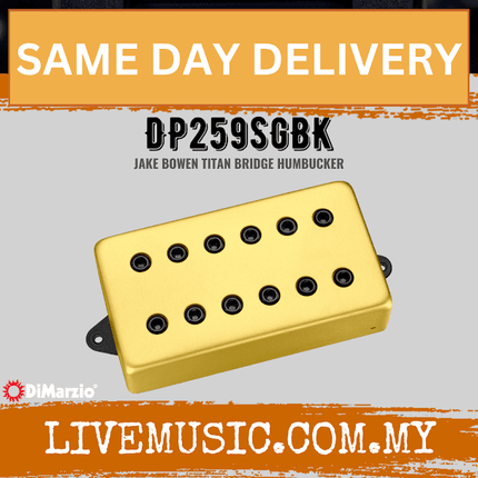 DiMarzio DP259SG Titan Bridge Satin Gold - Black Pole (DP259SG+BK)