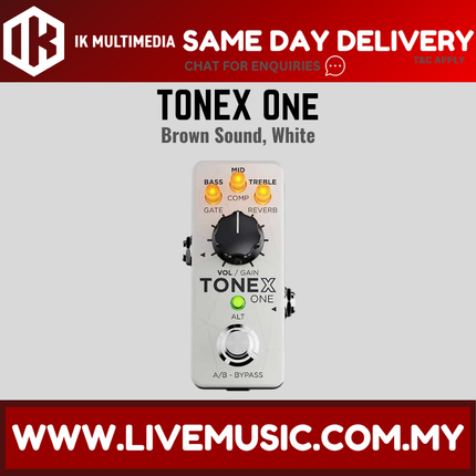 IK Multimedia TONEX ONE Brown Sound Amp Pedal, Limited Edition White